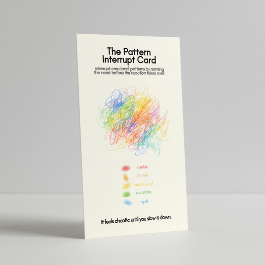 The Pattern Interrupt Card that helps you interrupt emotional patterns by naming the need before the reaction takes over.