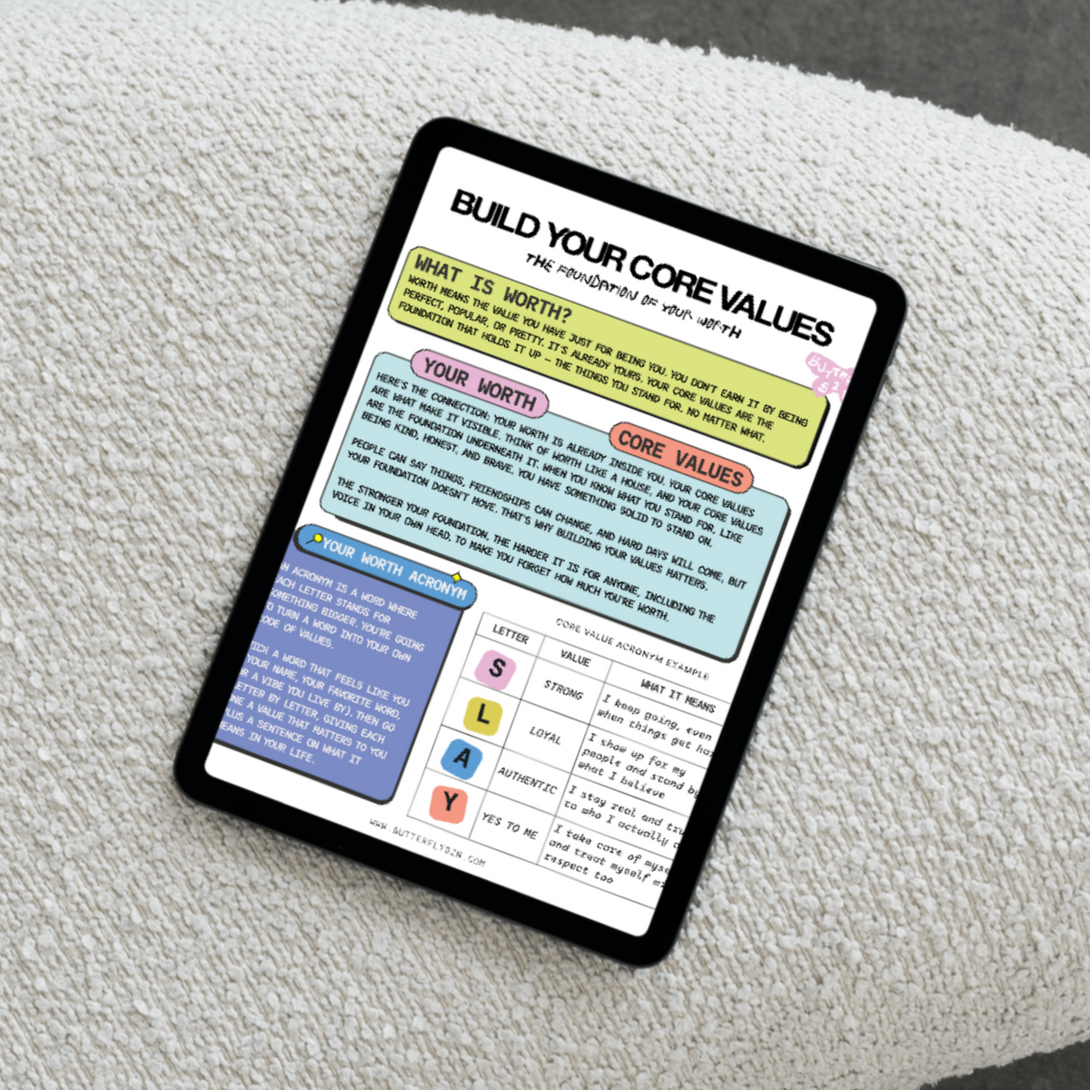 Kids Self-Worth Worksheet